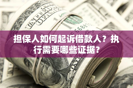 武汉担保人如何起诉借款人？执行需要哪些证据？