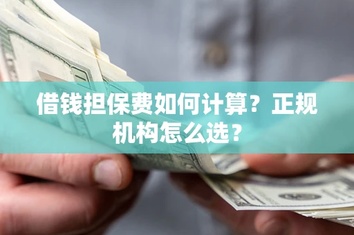 武汉借钱担保费如何计算？正规机构怎么选？