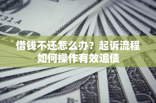 武汉借钱不还怎么办？起诉流程如何操作有效追债