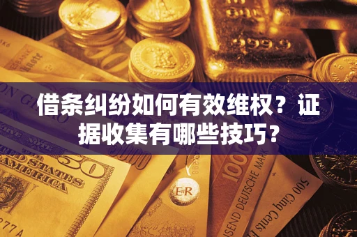 武汉借条纠纷如何有效维权？证据收集有哪些技巧？