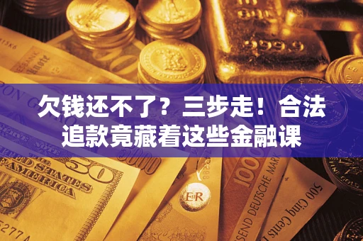 武汉欠钱还不了？三步走！合法追款竟藏着这些金融课