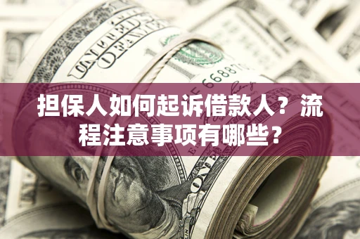 武汉担保人如何起诉借款人？流程注意事项有哪些？